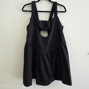 Source Unknown Black Backless Babydoll Dress